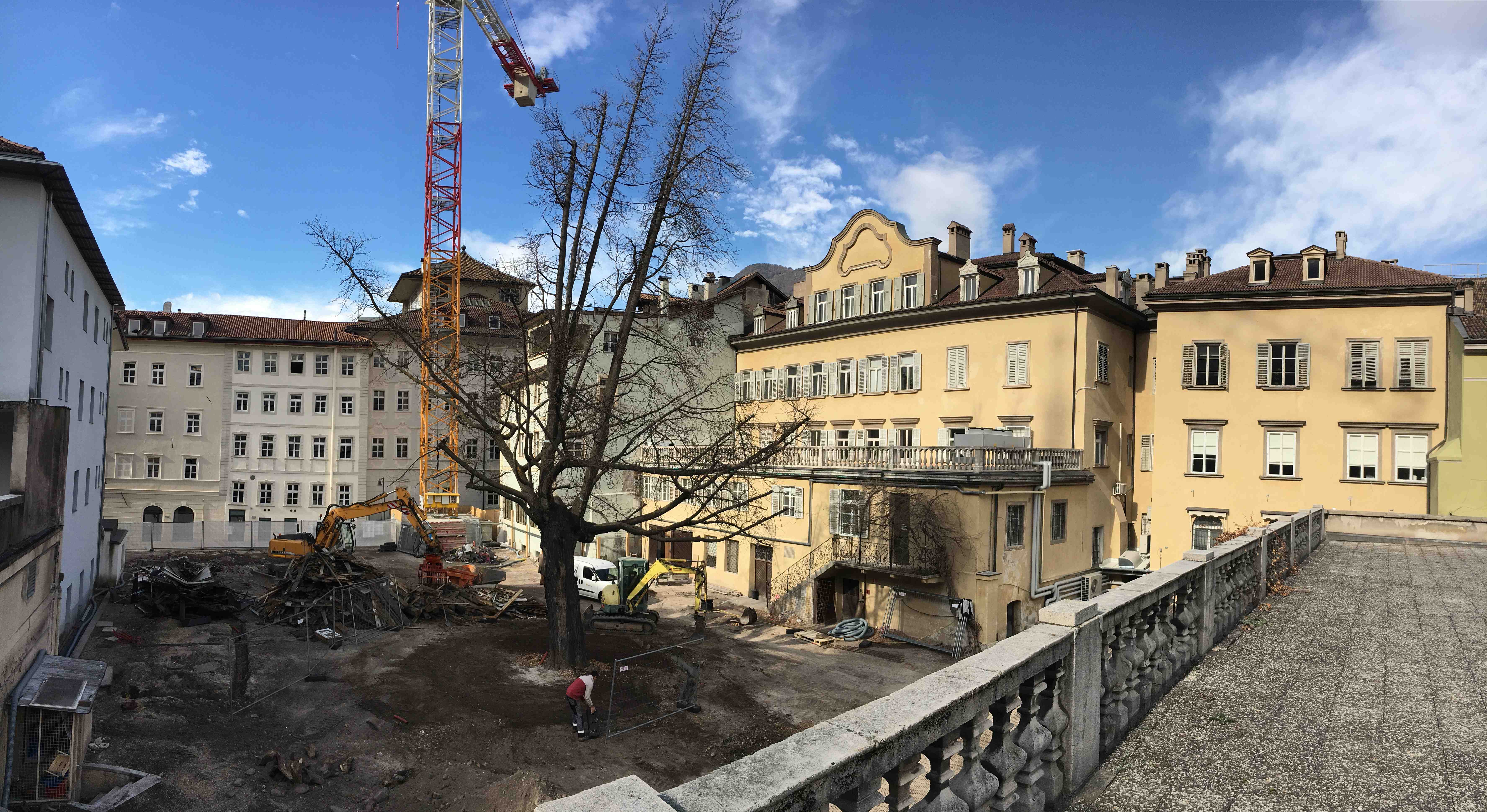 Bolzano, un anno di cantiere a Palais Campofranco