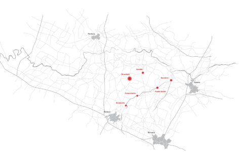 Mappatura dei centri colpiti dal sisma