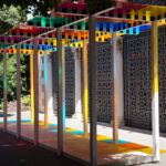 “Colors for a Pergola” – “4 Colours at 3 metres high”, 2014 - Daniel Buren - “Genius Loci– The Spirit of Place” exhibition at Palazzo Franchetti for the 14th Architecture Venice Biennale (© MA-CO ITALIA srl)