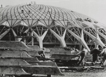 Pier Luigi Nervi e Annibale Vitellozzi, palazzetto dello Sport a Roma (1956-57)
Collezione MAXXI Architettura. Archivio Pier Luigi Nervi. Courtesy Fondazione MAXXI