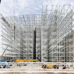 Nuovo magazzino automatico Pedrali, li telaio strutturale (© Filippo Romano)