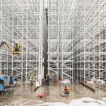 Nuovo magazzino automatico Pedrali, il telaio strutturale in costruzione (© Filippo Romano)
