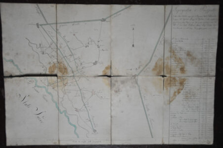 Ca' Granda a Milano - mappa presso l'Archivio storico (© Elena Franco)