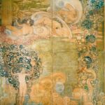 Galileo Chini, Studio preparatorio per la decorazione dello scalone delle Terme Berzieri a Salsomaggiore Terme (1919, collezione V. Chini) (© esseci)