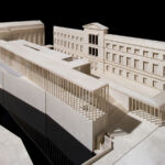 James Simon Galerie, vista dall'alto con Neues museum © David Chipperfield Architects