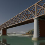 Studi di fattibilità per il nuovo ponte della Becca: soluzione ad arco ribassato (© Provincia di Pavia tramite Studio Calvi srl)
