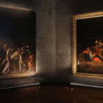 MuMe, Sala Caravaggio, sx Resurrezione Lazzaro, dx Adorazione Pastori (foto di Antonio Parrinello)
