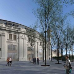 Vista esterna di progetto da rue Berger (© Artefactory Lab ; Tadao Ando Architect & Associates; NeM / Niney & Marca Architectes; Agence Pierre-Antoine Gatier. Courtesy Collection Pinault - Parigi)