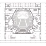 Progetto, pianta con particolare sala concerti