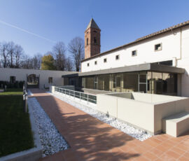 Il cortile dell’ex convento delle Benedettine (Foto di Damiano Tarantino)