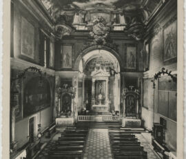 San Teonisto, veduta interna ante 1944. Foto Biblioteca del Seminario Vescovile di Treviso, fototeca inv. 000014