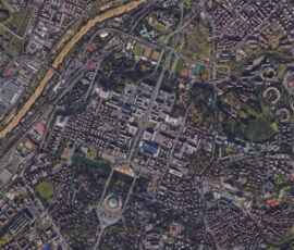 Il quartiere dell'Eur (fonte google earth)