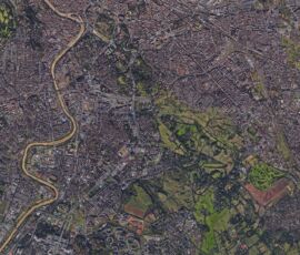 Roma all'interno del Grande Raccordo Anulare (fonte Google earth)