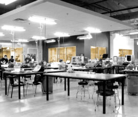 Vista interna di Tech Shop nella sua sede di Bakery Square, Pittsburgh (USA) © Caterina Montipò