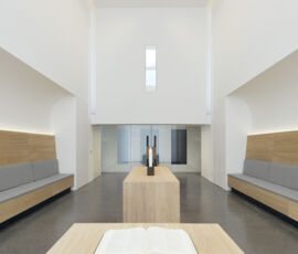 Bochum Stahlhausen, interno Sala del Silenzio ©soan architekten