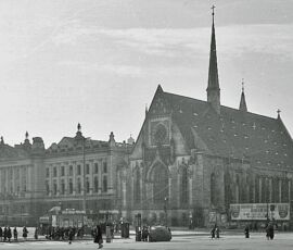 Lipsia, Augusteum e Paulinerkirche, 1947 © Deutsche Fotothek