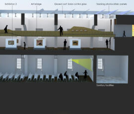MUZA, sezione longitudinale. DTR Architects