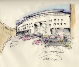 Palazzo delle poste (disegno di Davide Vargas)