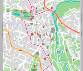 Pianta città Weimar