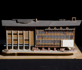 Palazzo Telve e il palazzo delle Poste a Cortina d'Ampezzo, Edoardo Gellner, 1953-55
Modello 1:100
Archivio Edoardo Gellner, Archivio Progetti Iuav