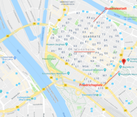 Pianta centro Mannheim da GoogleMap