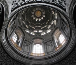 L'interno della cupola restaurata (Foto Daniele Bottallo)