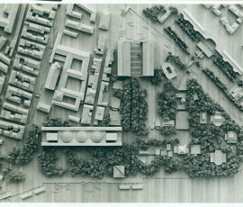 Louis Kahn, Modello del progetto di Louis Kahn per il Palazzo dei Congressi ai Giardini della Biennale (© Louis I. Kahn Collection, The University of Pennsylvania and the Pennsylvania Historical Museum Commission)
