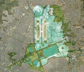 Planimetria del progetto “Ciudad Futura” di Alberto Kalach e Teodoro González de León (©TAX – Taller de Arquitectura X)