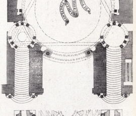 Guarino Guarini, pianta della cappella del Sudario di Torino, dalla “Architettura Civile”, Torino 1737