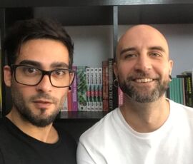 Selfie con Marc Sánchez Torà (a sinistra) e Massimiliano Scaglione (a destra)