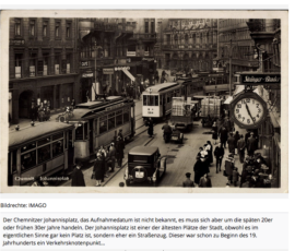 Com'era Chemnitz ai primi dell'Ottocento, scorcio della Johannisplatz (©Bundesarchiv)