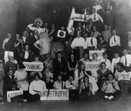 Bauhausfest nel ristorante Ilmschlösschen a Weimar il 29.11.1924 (Foto Louis Held ©Klassik Stiftung Weimar)