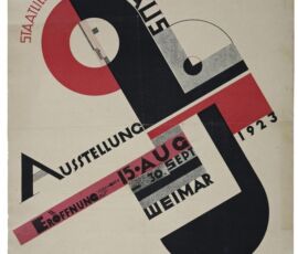 Il Poster originale della prima mostra a Weimar, 1923. Progetto di Joost Schmidt (©VG Bild-Kunst Bonn, 2017. Bauhaus-Archiv Berlin)
