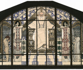 Progetto per la finestra Sud della chiesa di Steinhof, 1905/6 (© MAK/Georg Mayer)