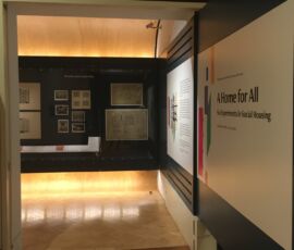 Allestimento della mostra "A Home for All: Six Experiments in Social Housing"