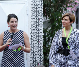 Lilian de Valcourt - Ayala e Florinda Saieva nella talk di apertura (©Farm Cultural Park)