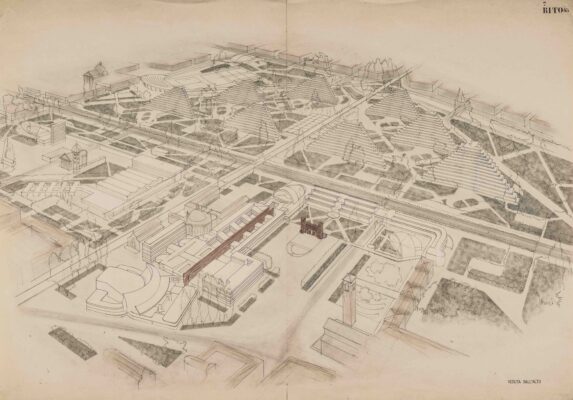 Paolo Soleri, progetto per il centro di Torino (tesi di laurea)