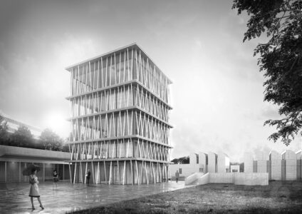 Rendering del progetto vincitore (©Staab Architekten)