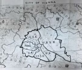 La suddivisione in settori di Vienna da parte degli Alleati durante la guerra fredda (© Flavia Foradini)