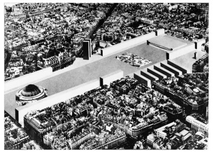 Antonio Monestiroli, progetto di concorso per il quartiere delle Halles a Parigi (1973,
con Paolo Rizzatto e Joseph Campanella, e con Elisabeth Hammond, Joy Siegel e Jeffrey Stark)