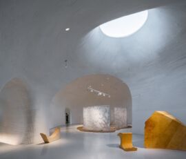 L'interno del Dune Art Museum, Bohai Bay (© Qingshan Wu)
