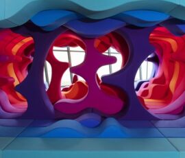 La parziale ricostruzione del "Fantasy Landscape" di Verner Panton al Vitra Design Museum (© Verner Panton Design AG, Basel
© Vitra Design Museum, foto: Ludger Paffrath)