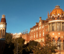 Lluís Domènech i Montaner, Ospedale de la Santa Creu i Sant Pau a Barcellona, 1902-1930, in funzione fino al 2009 e poi sito Patrimonio Unesco (foto Gilberto Richiero)