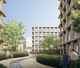 Render del progetto di riconversione dell'ex birrificio Bötzow ad opera di David Chipperfield, Berlino, Germania, 2013–2022, (©David Chipperfield Architects Ltd)