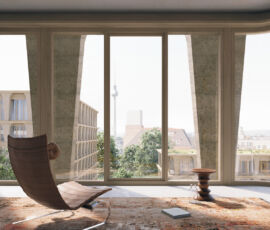 Render interno del progetto di riconversione dell'ex birrificio Bötzow ad opera di David Chipperfield, Berlino, Germania, 2013–2022, (©David Chipperfield Architects Ltd)