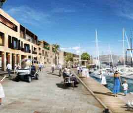 Render del progetto di Manoel Island: la promenade (©MIDI plc)