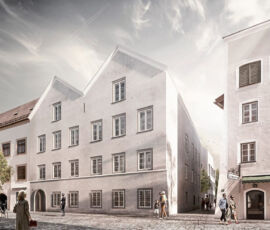 Il progetto di trasformazione della casa natale di Adolf Hitler ad opera dello studio Marte.Marte (©Marte.Marte/STANDARD)