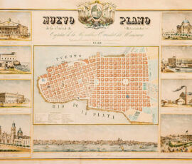 Mappa di Montevideo del 1862: si vede la geometria a "manzana"