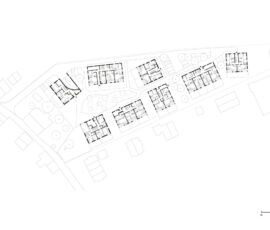 La pianta del piano terra del progetto Maierhof a Bludenz (©feld72)