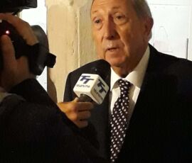 Juan Navarro Baldeweg durante la sua lectio in occasione dell’inaugurazione della mostra al Museo di Santa Giulia, Brescia (foto di Alessandro Colombo)
